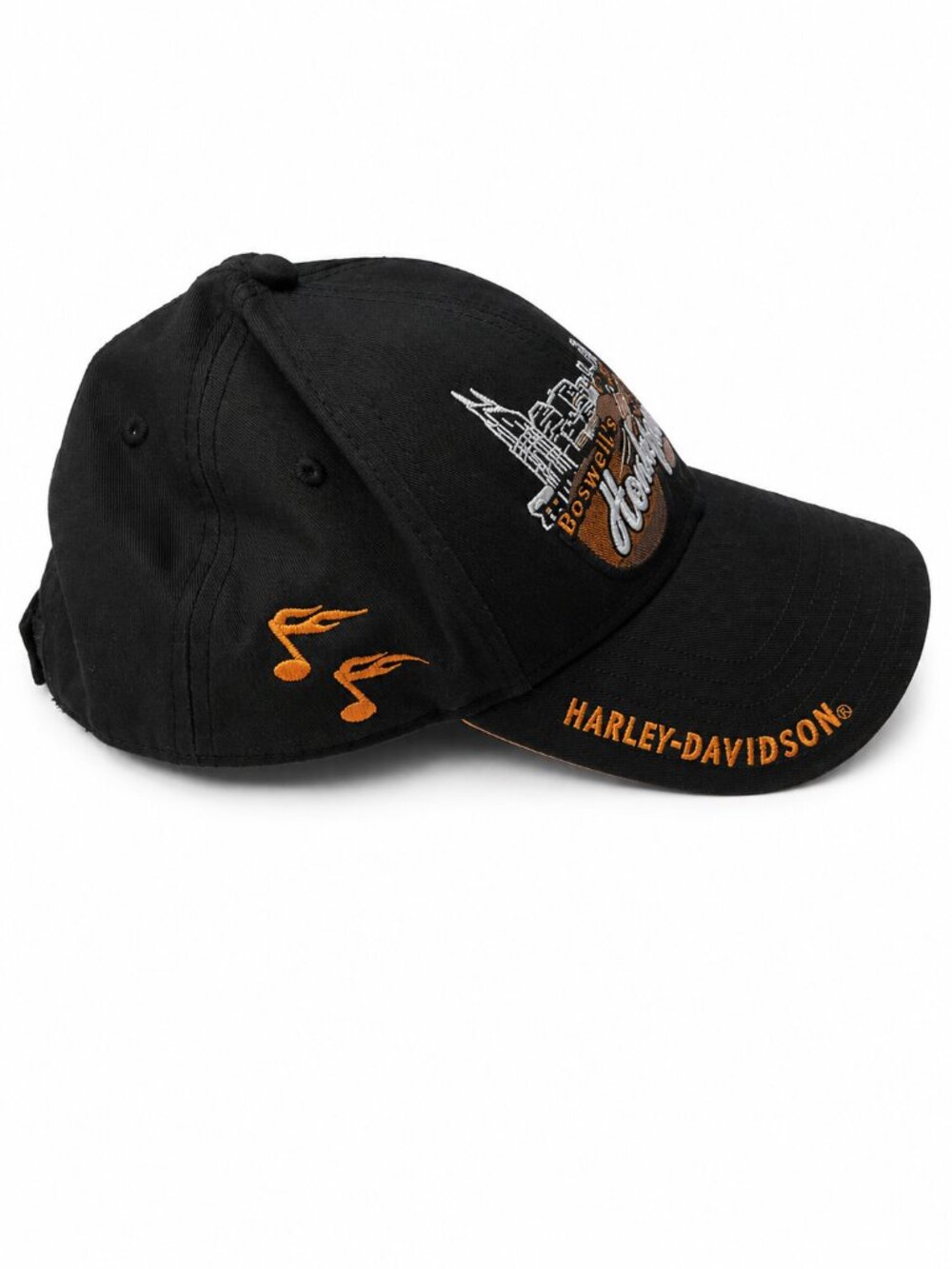 Harley-Davidson Boswell's Honky Tonk Nashville TN Black Adjustable Baseball Cap - Picture 2 of 5